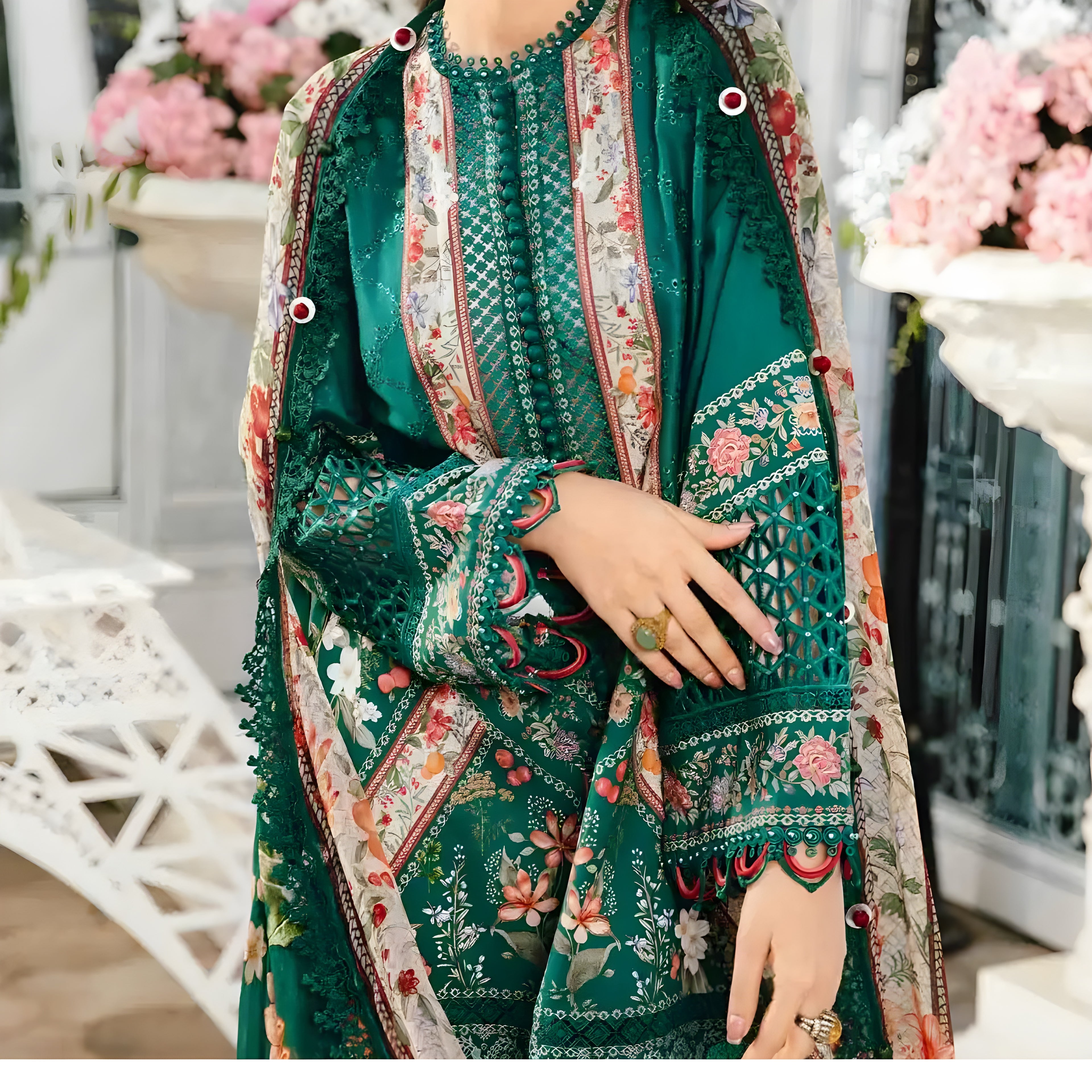 Maria.b M-PRINT LAWN - UNSTICHED