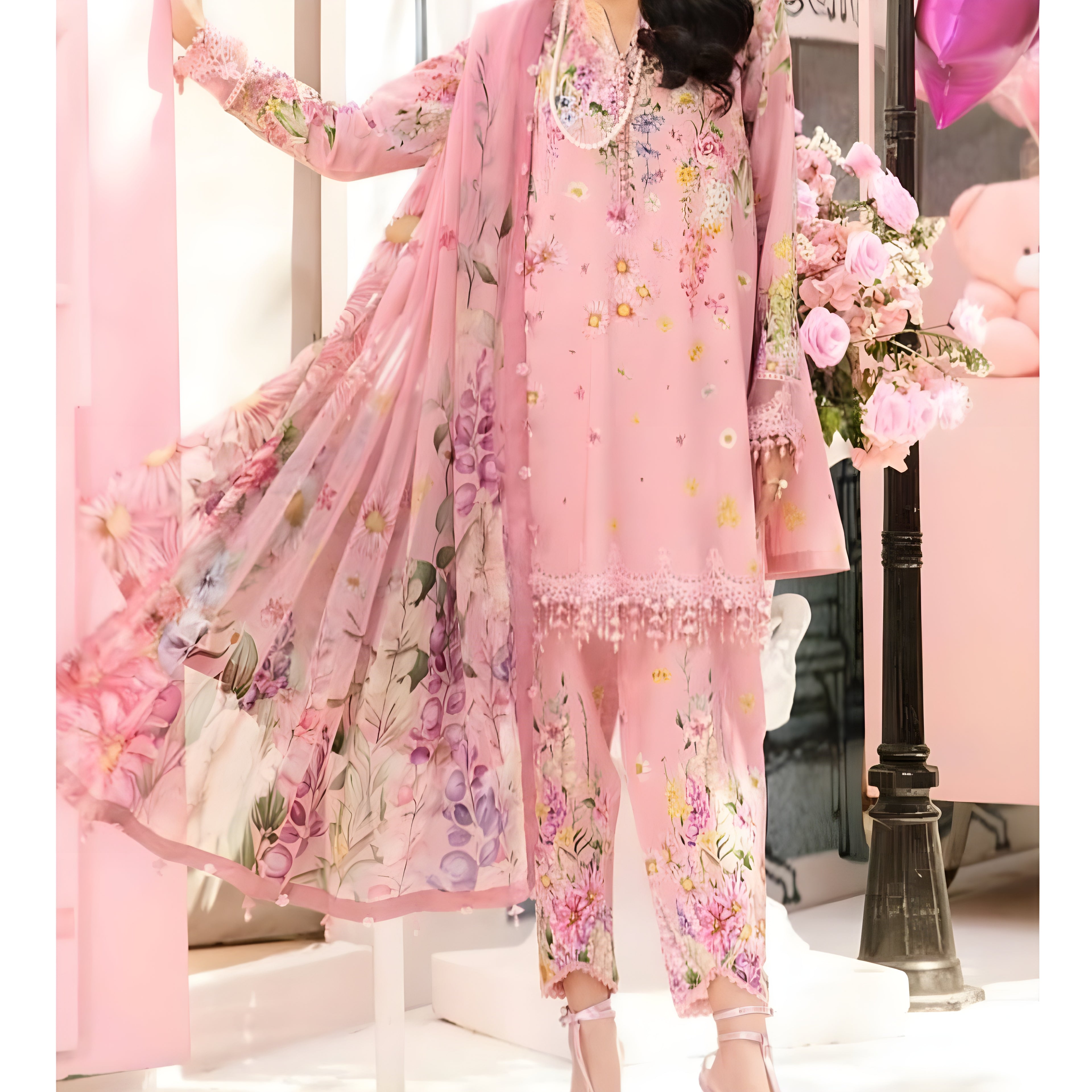 Maria.B Collection: Maria.B MPrints Unstitched Luxury Lawn