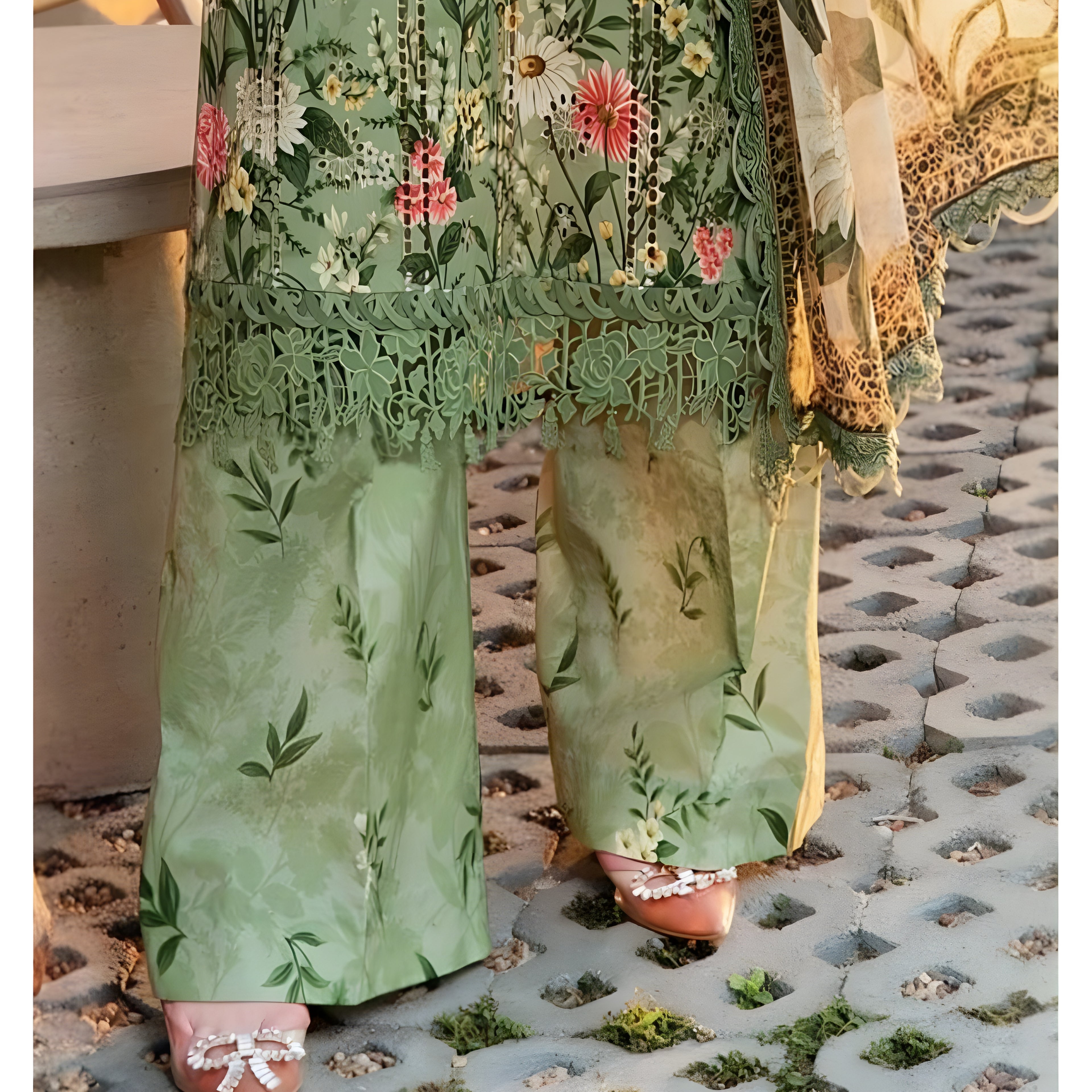 Maria-B PRINTED SHIRT EMBROIDERED FRONT PRINTED BACK & SLEEVES -UNSTICHED